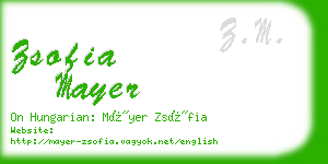 zsofia mayer business card